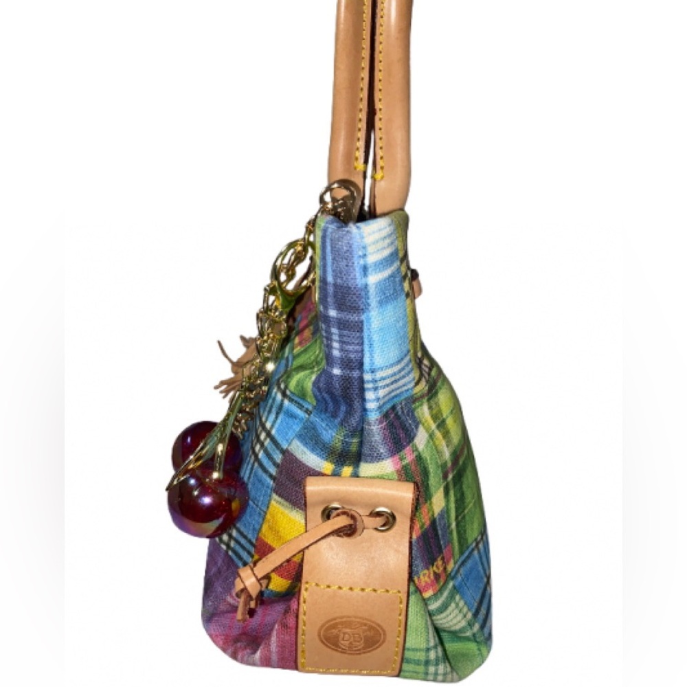 Dooney & Bourke Madras Plaid Picnic Ants Satchel - Picture 3 of 7